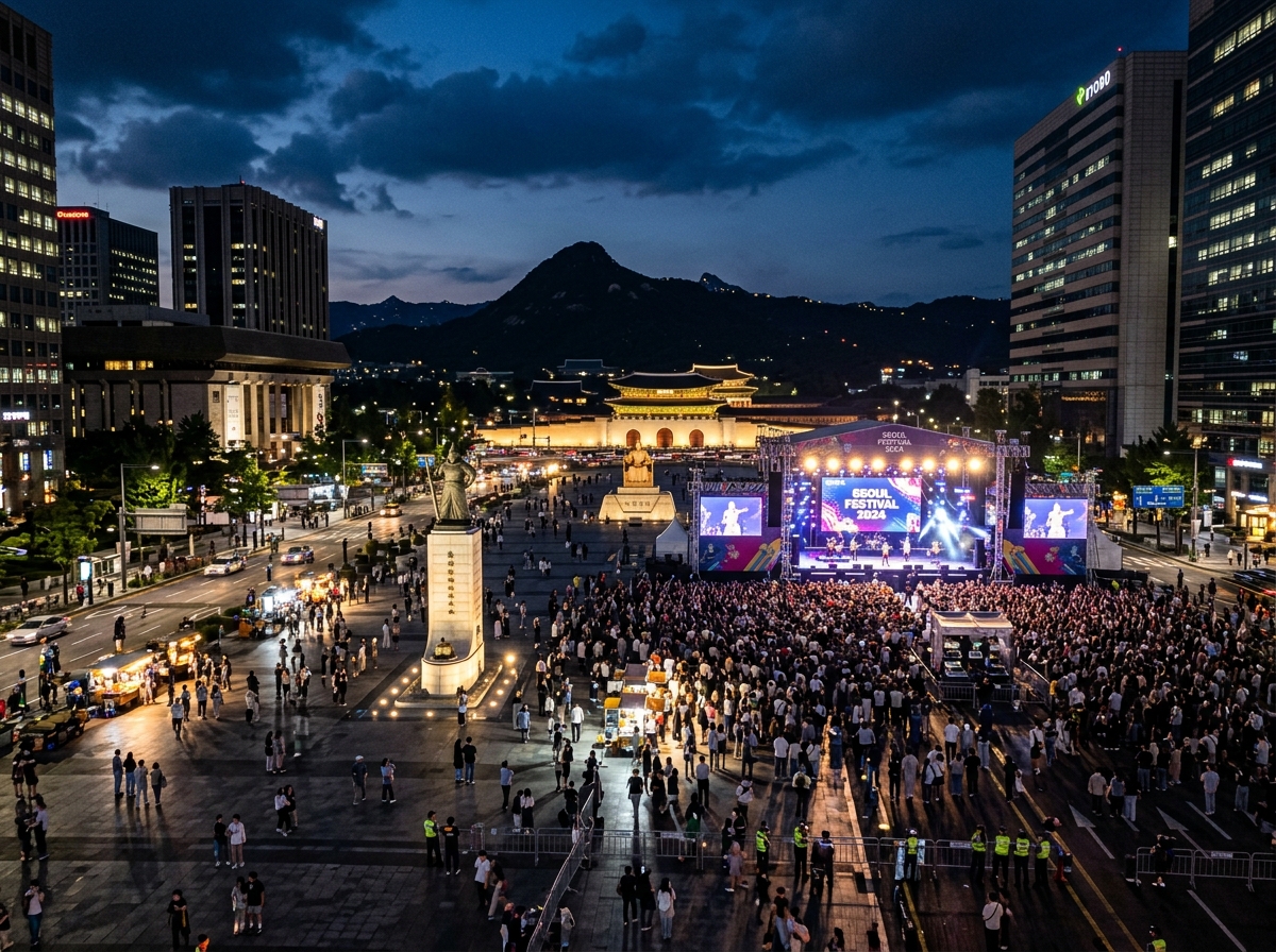 광화문광장 야경