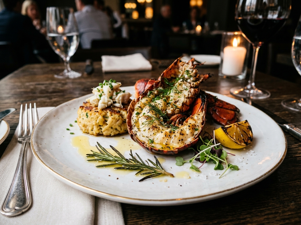 고급스러운 랍스터 요리