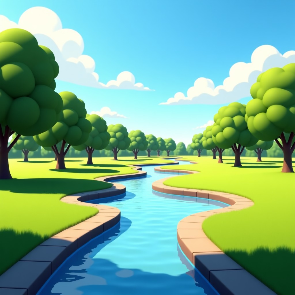 동탄여울공원 워터리본 전경