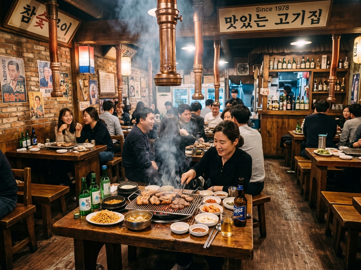 정겨운 식당 내부 전경