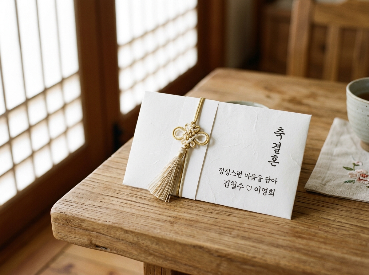 깔끔한 축의금 봉투 준비