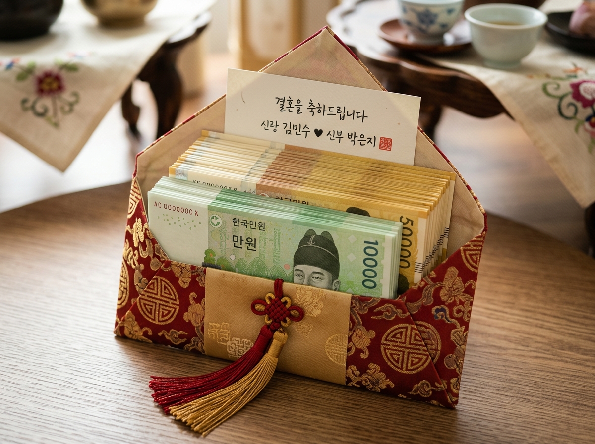 정갈하게 준비된 축의금