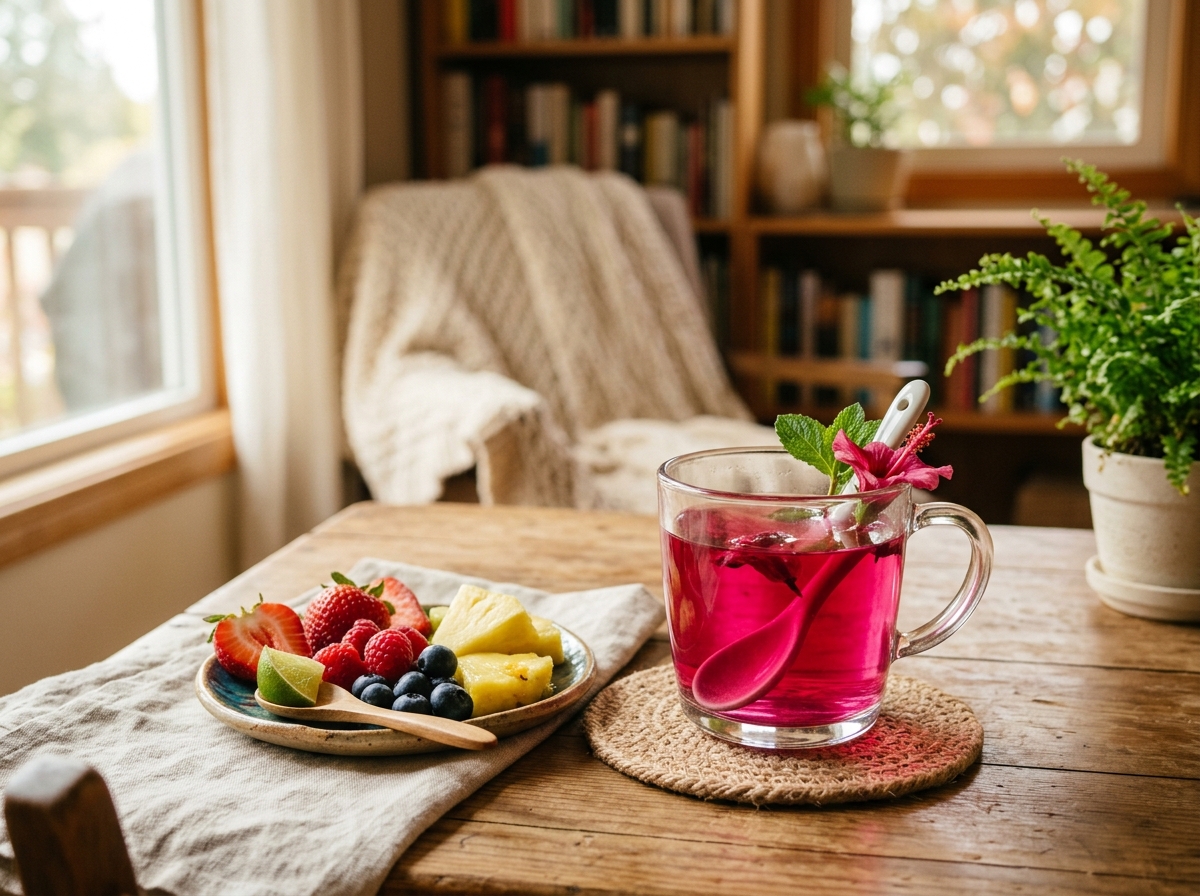 향긋한 히비스커스 티타임