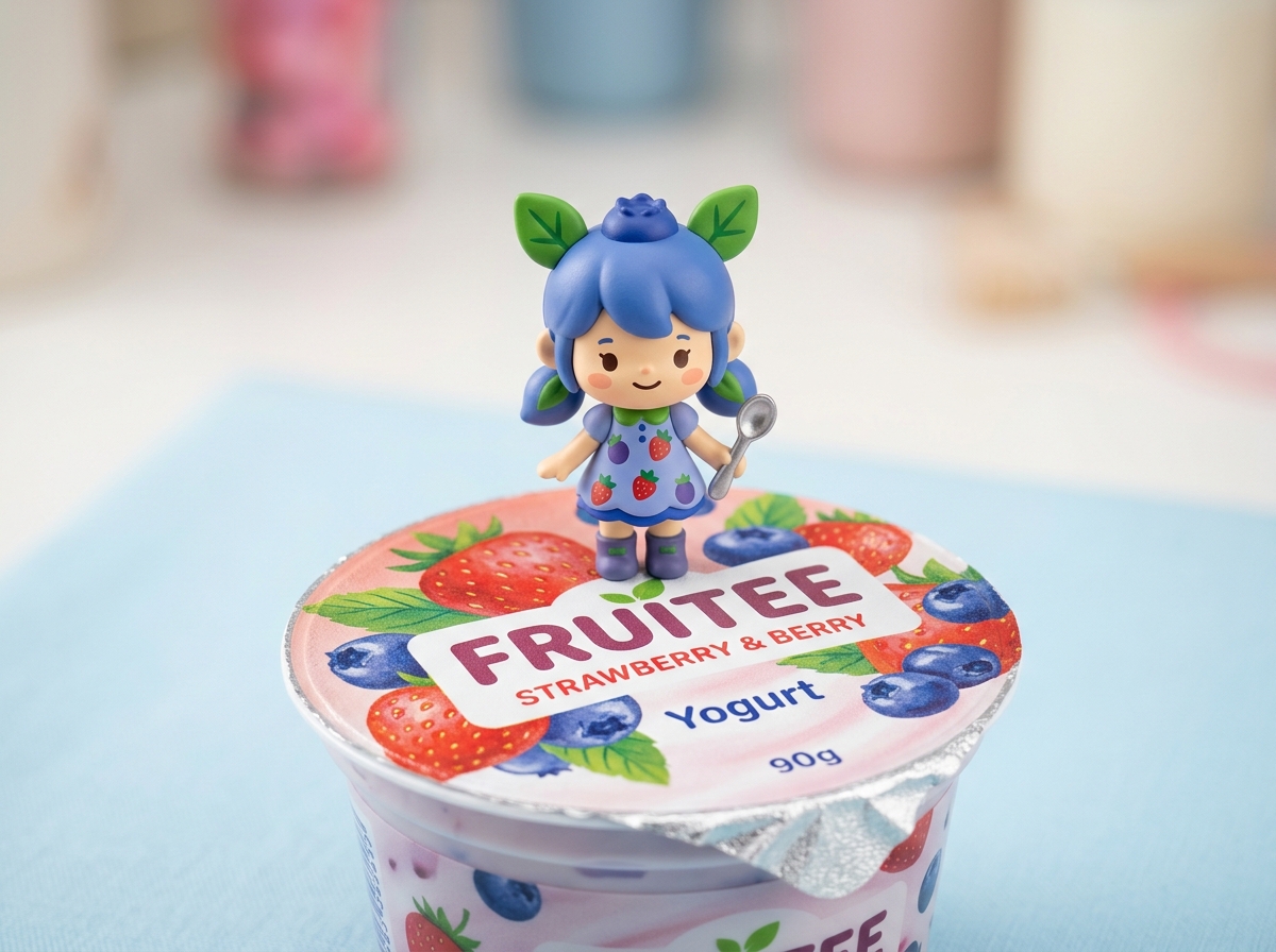 그릭요거트와 핑루 피규어 상세 샷