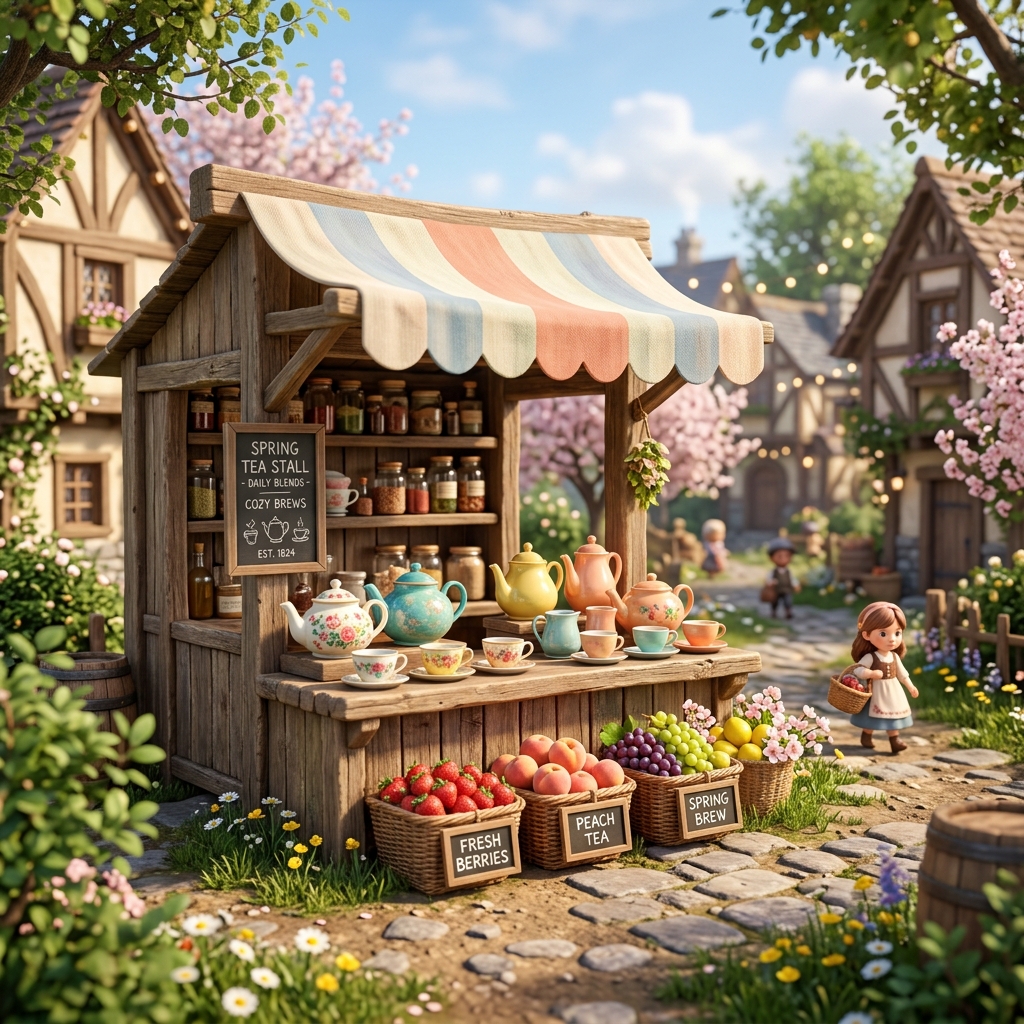 두근두근타운 봄날 홍차 만들기