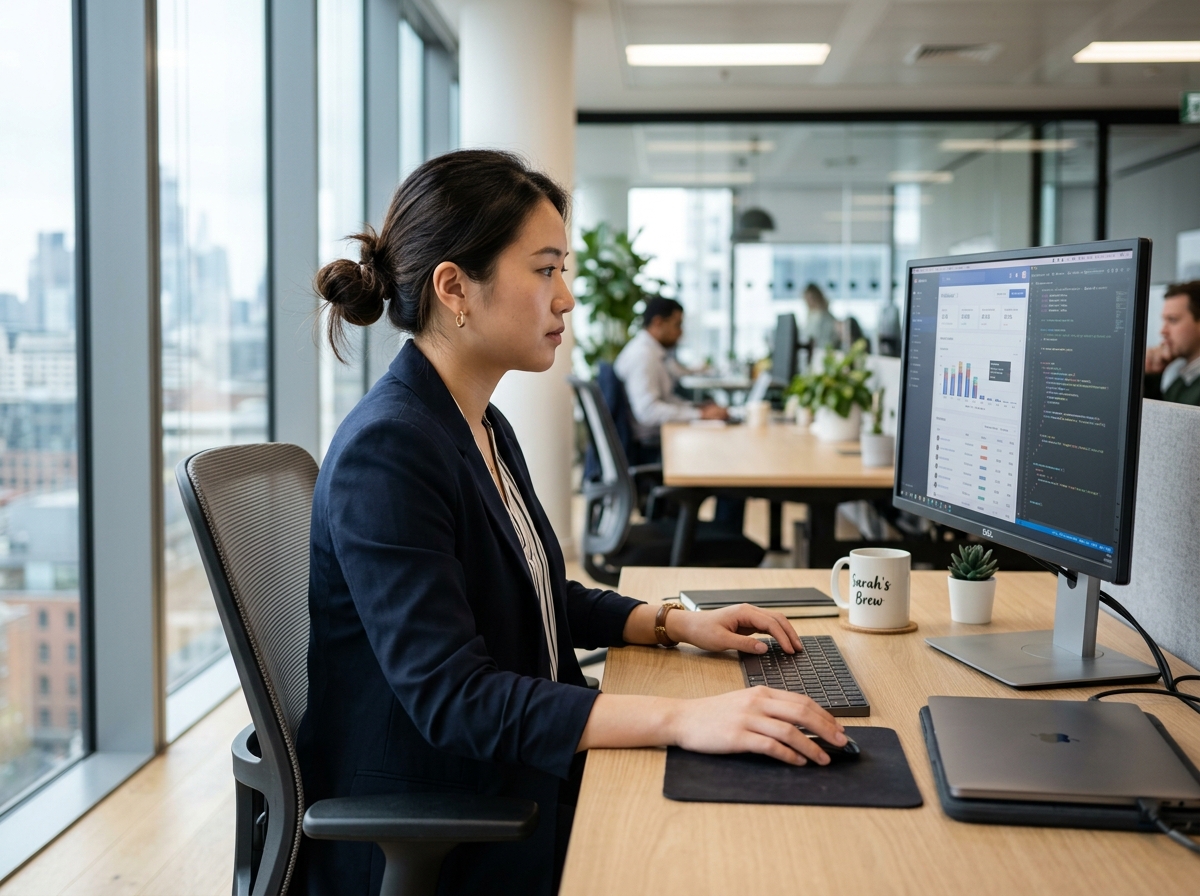 집중하는 직장인의 모습