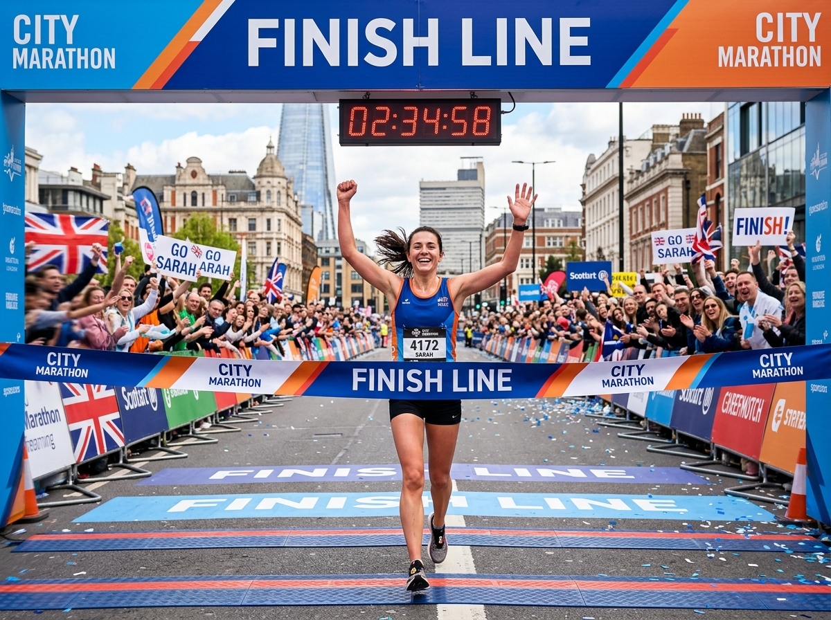 결승선을 통과하며 느끼는 성취감