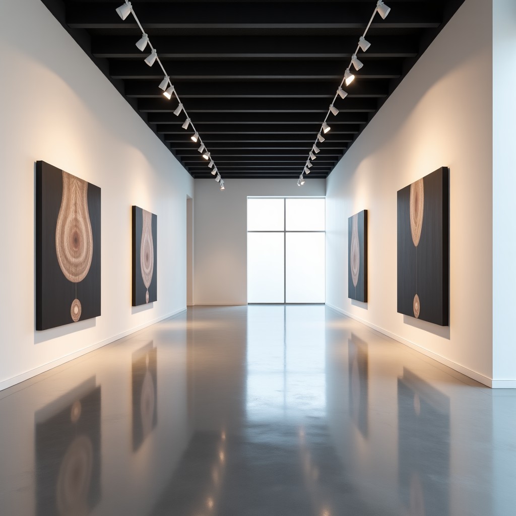 전시장에 설치된 현대미술 작품