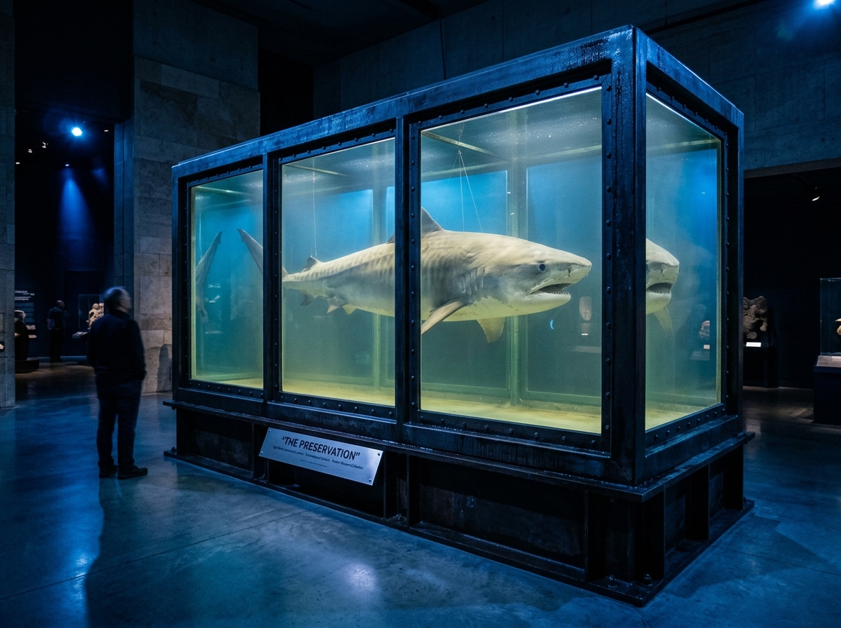 포름알데히드 속 상어 작품