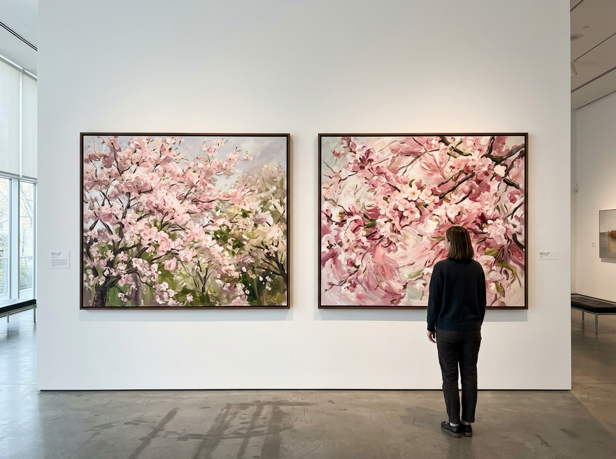 벚꽃 그림 전시 공간