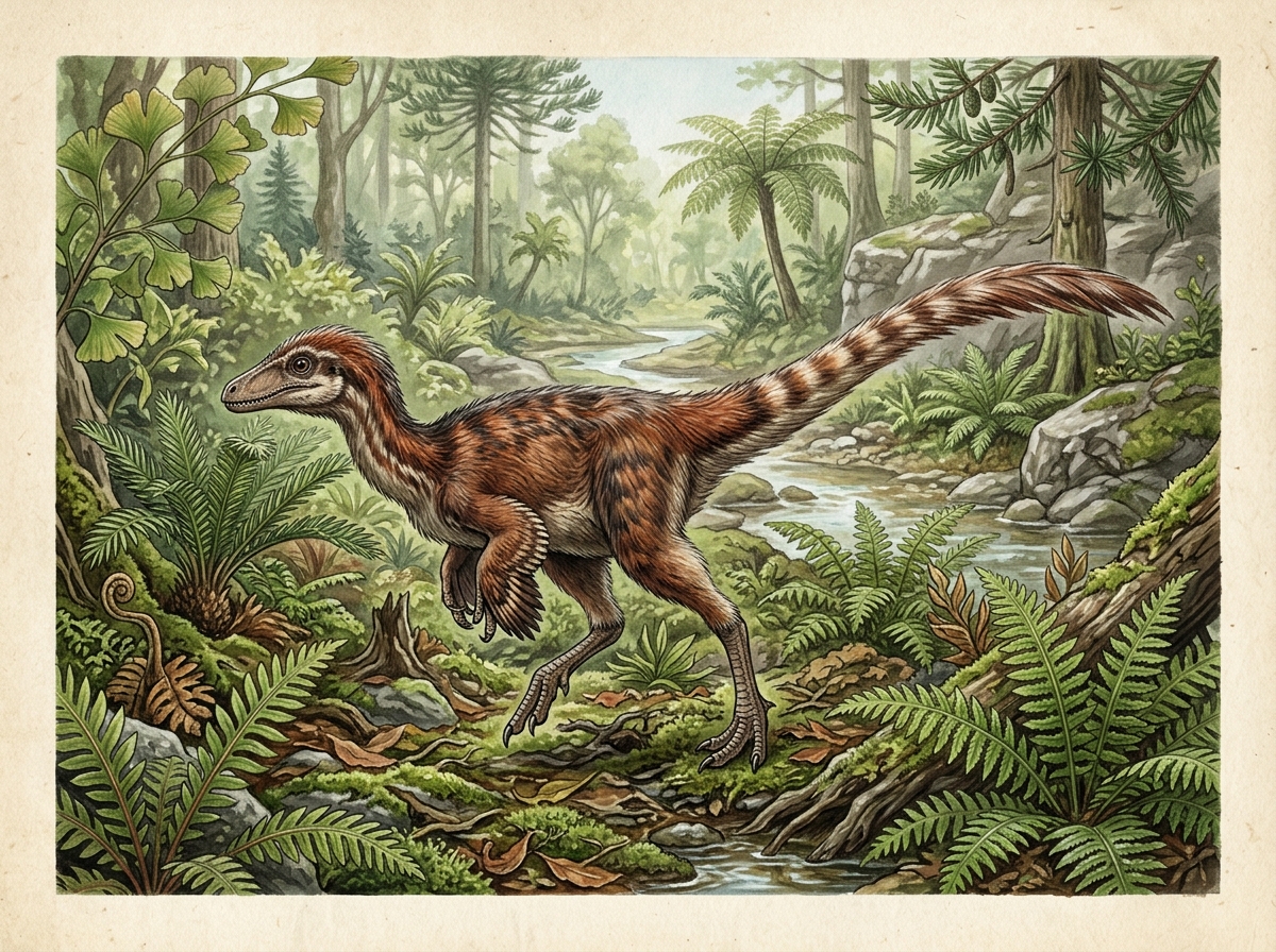 신안에서 발견된 공룡 화석 상상도