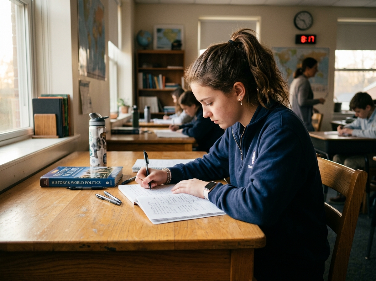 긴장되는 시험 현장