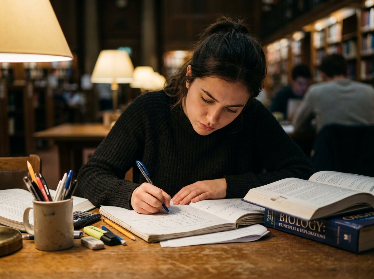 집중하는 학생 모습