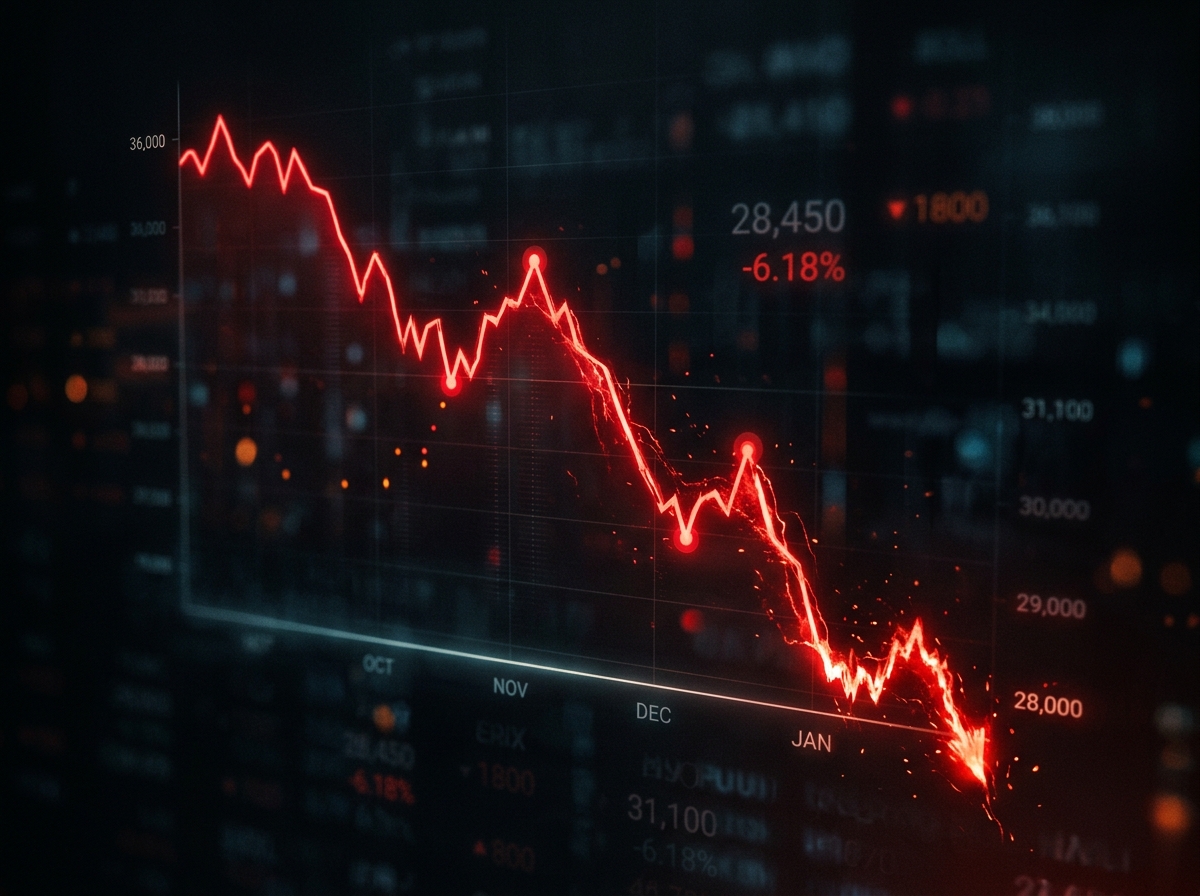 하한가 사태를 맞이한 주식 시장의 긴장감