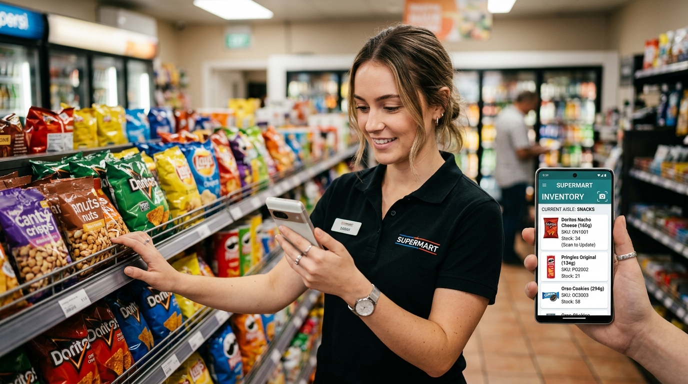 스마트폰 앱으로 재고 확인