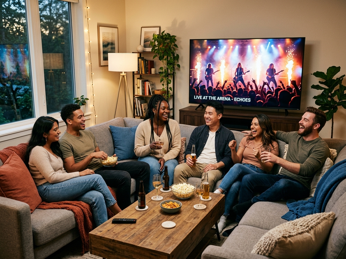 온라인 스트리밍을 시청하는 사람들