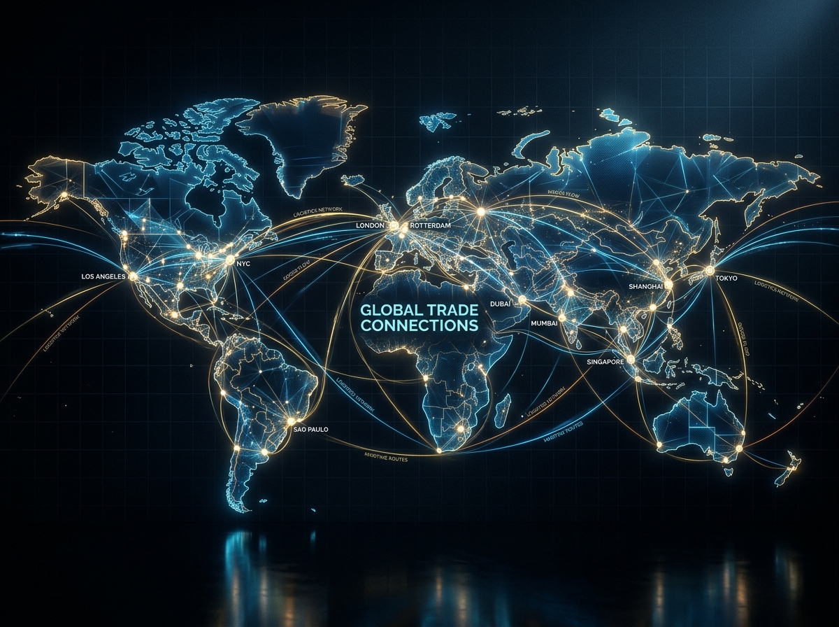 세계 지도와 경제 흐름