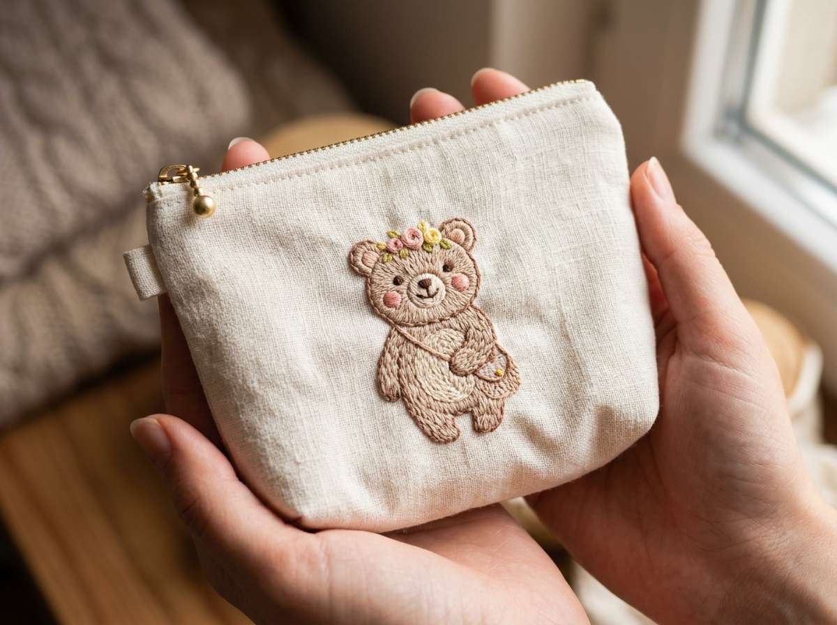 부드러운 질감의 캐릭터 파우치