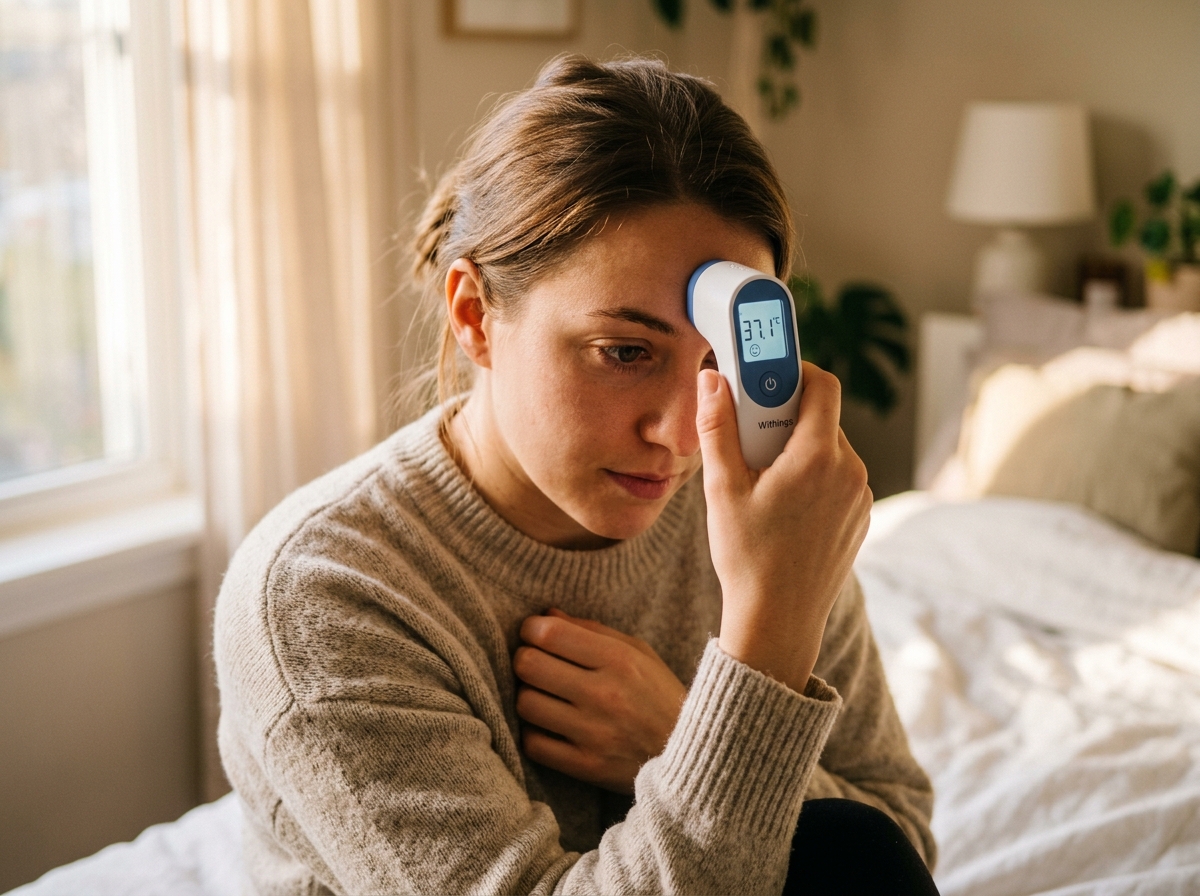 체온을 측정하는 일상적인 모습