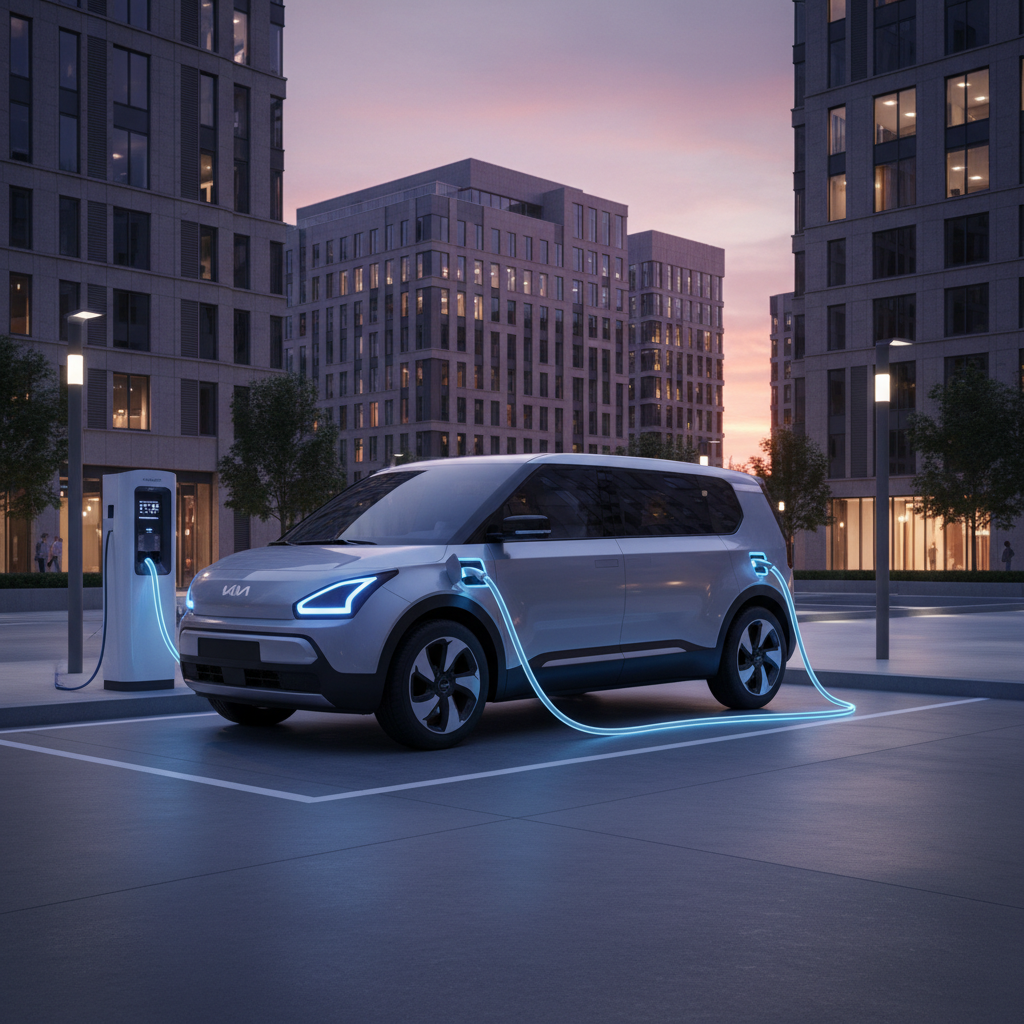 도심 충전 중인 기아 PV5