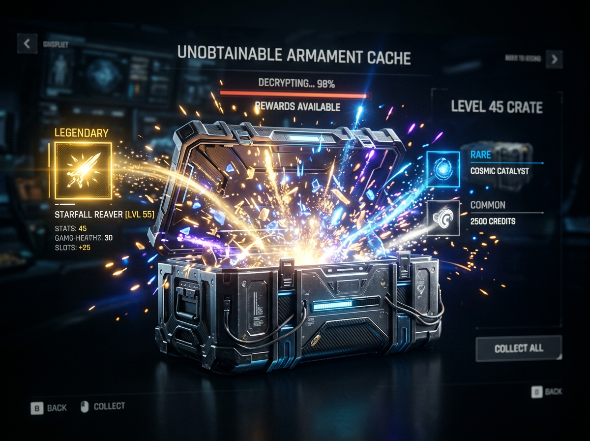 모니터 화면 속 화려한 게임 UI