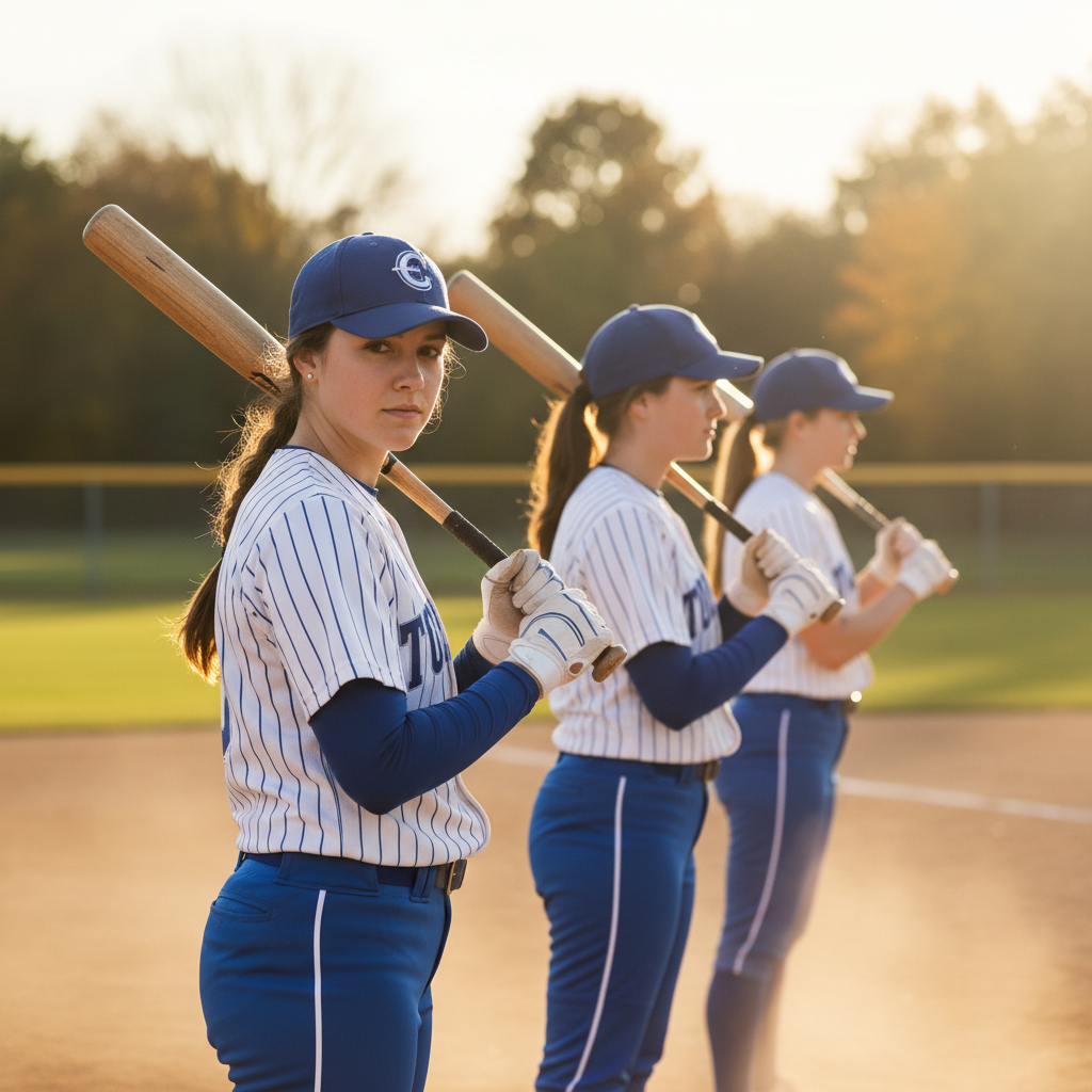 야구 방망이를 들고 진지하게 연습하는 야구여왕 시즌2 출연진