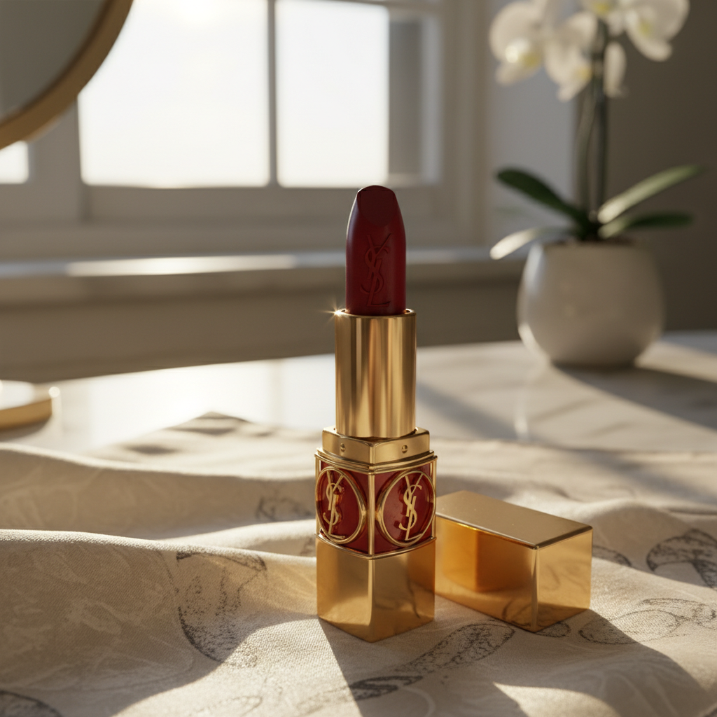 우아하고 차분한 무드의 입생로랑 러브누드 립스틱